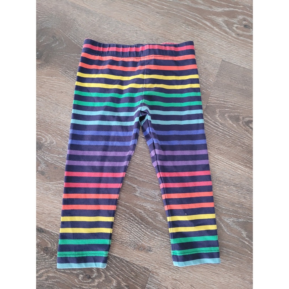 Primaryโ Toddler Rainbow Stripe Cotton Spandex Leggings Multi Color 12-18M #2